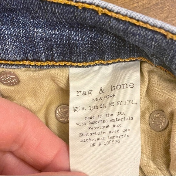 Rag & Bone 29 Skinny Jeans La Paz Distressed Ripped Womens Juniors Stretch - Picture 10 of 13